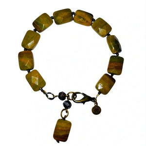David Audrey green gemstone bracelet. Size 8.5”